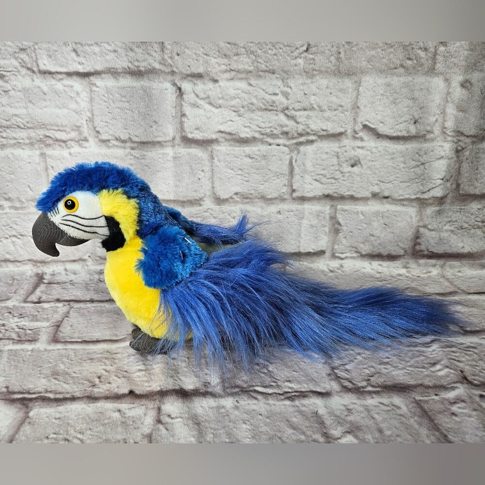 Adventure Planet Blue yellow macaw parrot stuffed animal plush (ff)